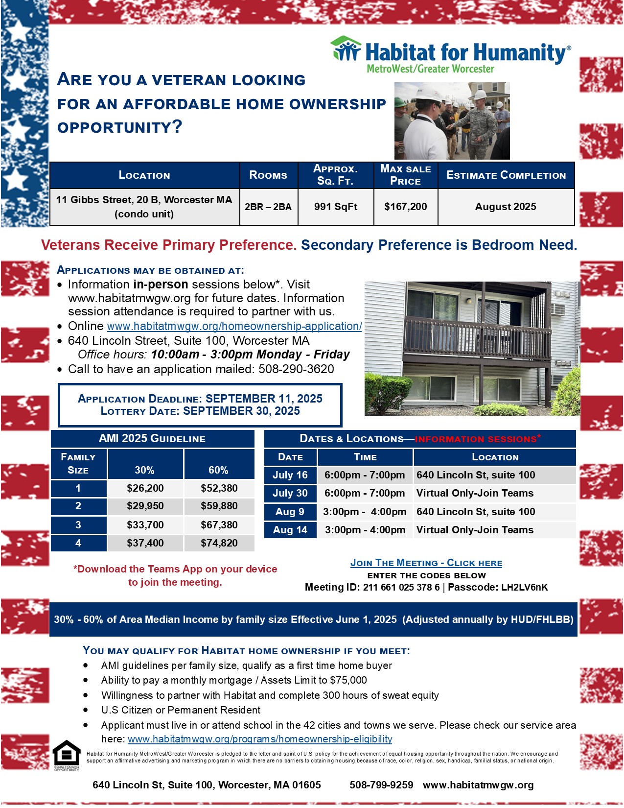 11 Gibbs Street Vet Build Flyer 2025.7 17 25
